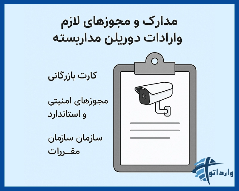 مدارک و مجوزهای لازم برای واردات دوربین مداربسته