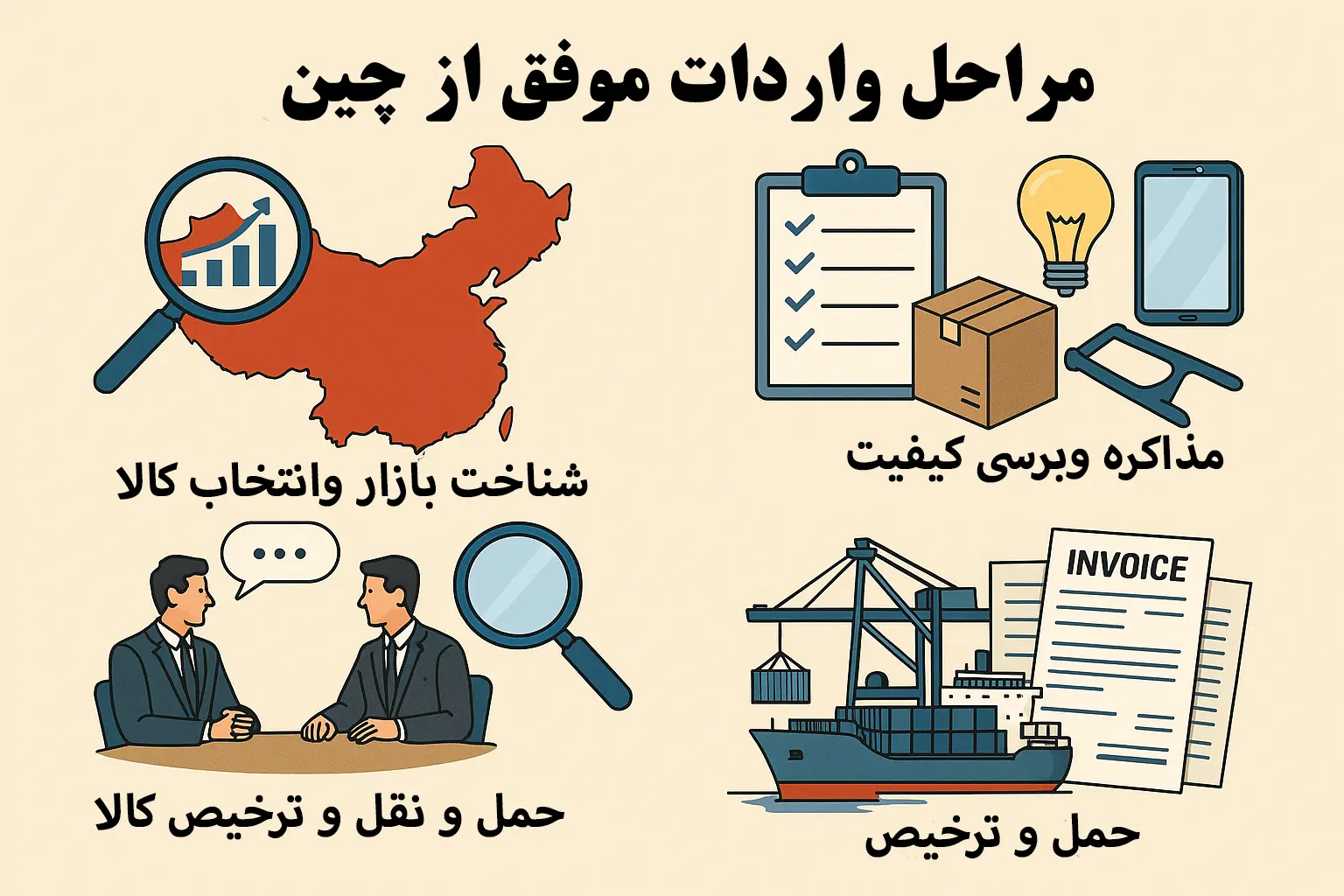 مراحل واردات موفق از چین