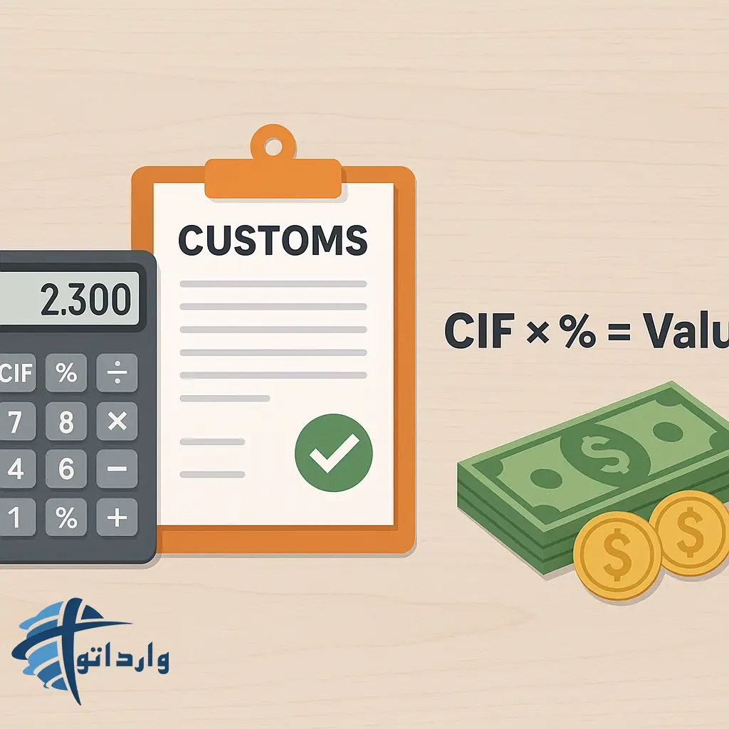 محاسبه حقوقی ورودی و عوارض گمروکی