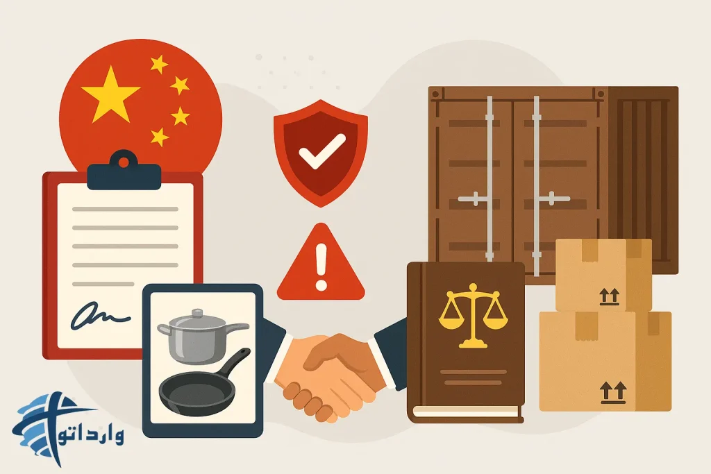 قوانین واردات ظروف آشپزخانه از چین