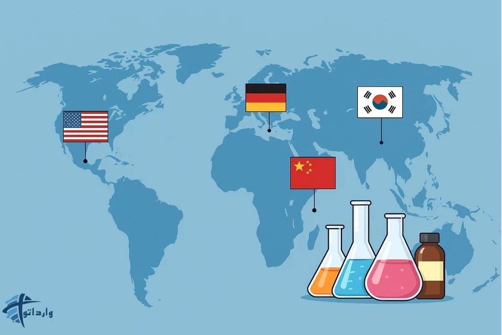 کشورهای صادرکننده اصلی مواد اولیه شیمیایی