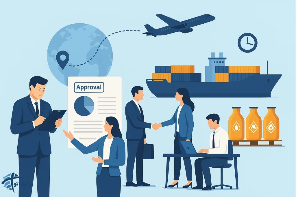 مراحل واردات مواد اولیه شیمیایی​