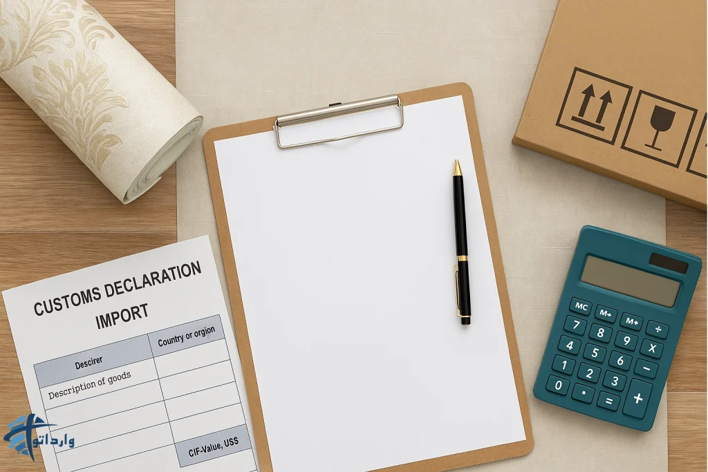 مراحل واردات کاغذ دیواری​