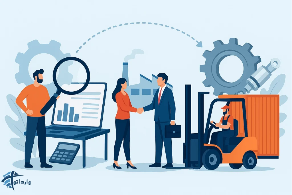 فرآیند واردات قطعات ماشین‌آلات صنعتی​