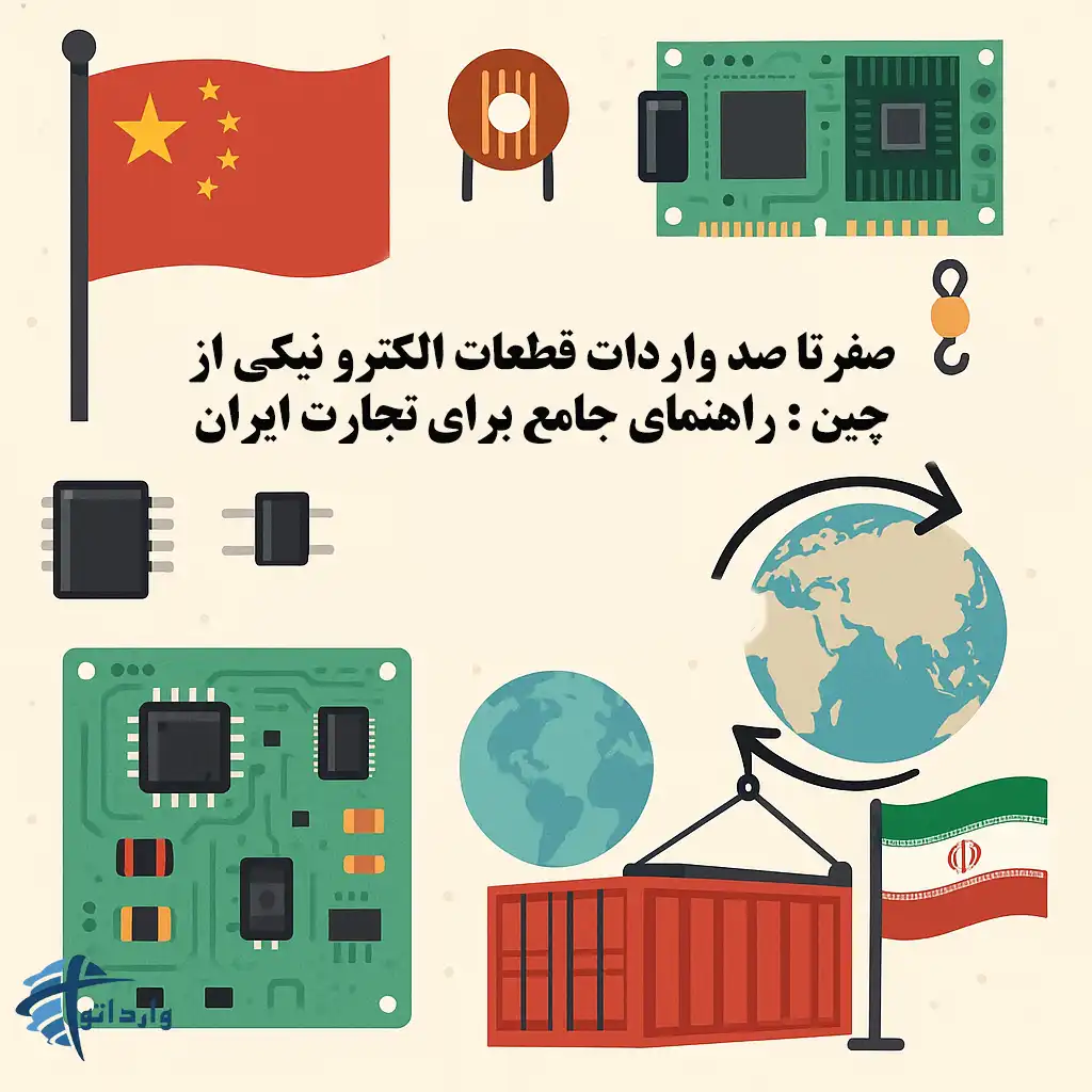 صفرتا صد واردات قطعات الکترو نیکی از چین : راهنمای جامع برای تجارت ایران