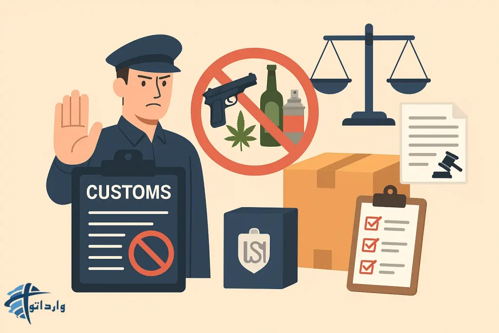قوانین مربوط به کالاهای ممنوعه و شرایط در گمروک