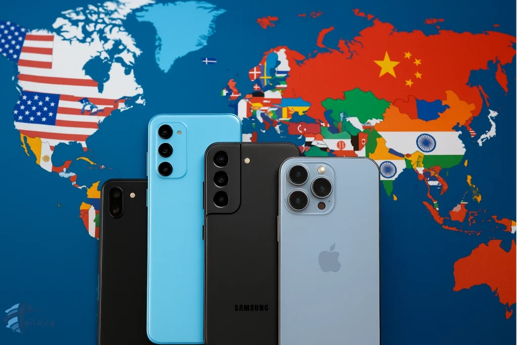 واردات گوشی هوشمند از کشورهای مختلف