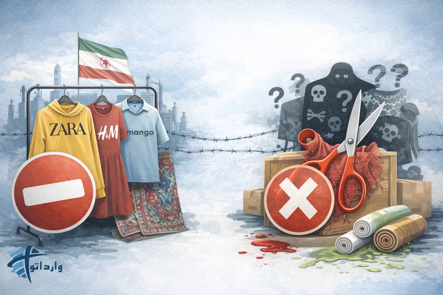 قوانین ومحدودیت های واردات پوشاک و پارچه به ایران وجوزهاو ثبت سفارش