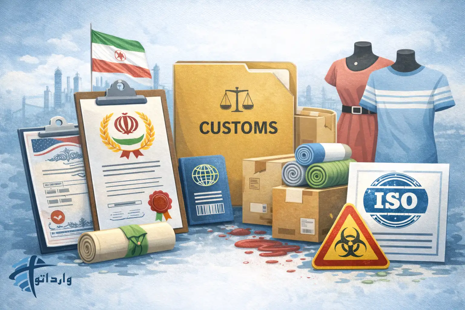 قوانین ومحدودیت های واردات پوشاک و پارچه به ایران وجوزهاو ثبت سفارش