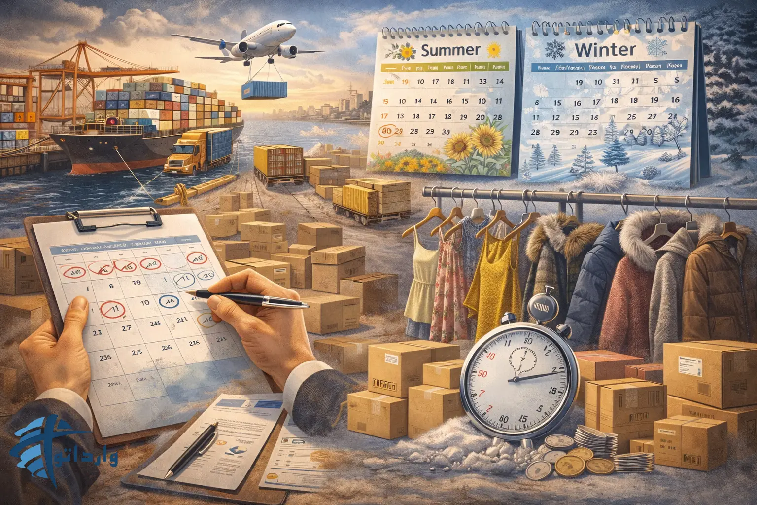 واردات لباس های ترند وفصلی از چین: مدیریت ریسک وزمان بندی حمل