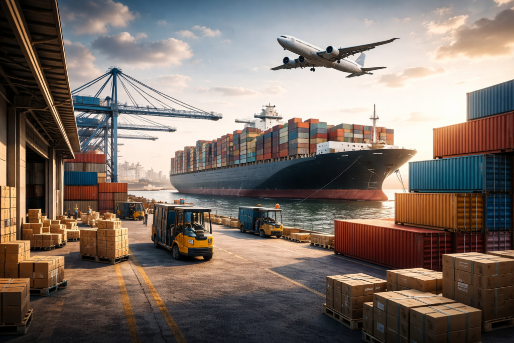 روش‌های حمل کالا از علی بابا به ایران به صورت هوایی و دریایی