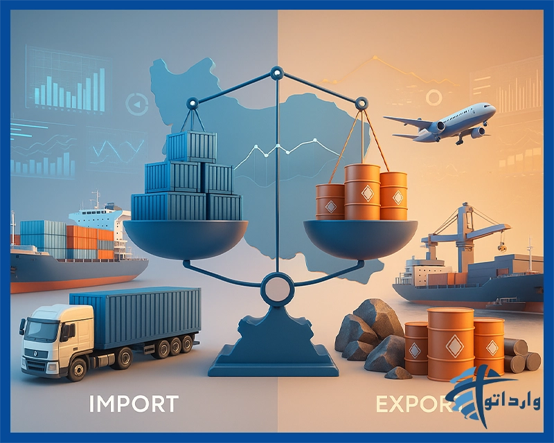 مقایسه تصویری واردات و صادرات ایران