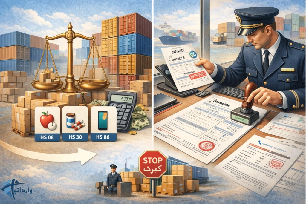 مقررات گمرکی در فرآیند واردات