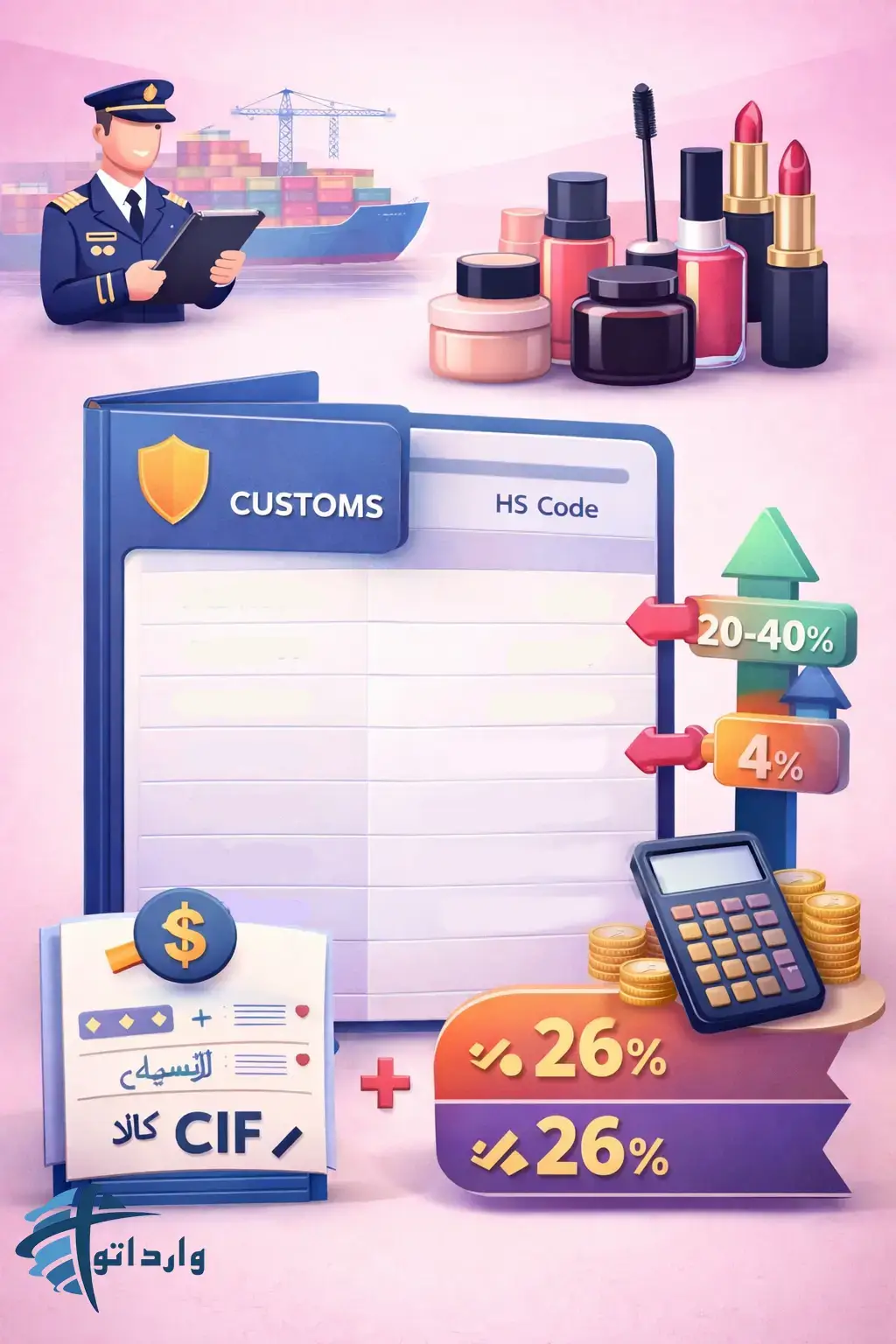 تعرفه گمرکی و هزینه های ترخیص لوازم آرایشی و بهداشتی درایران