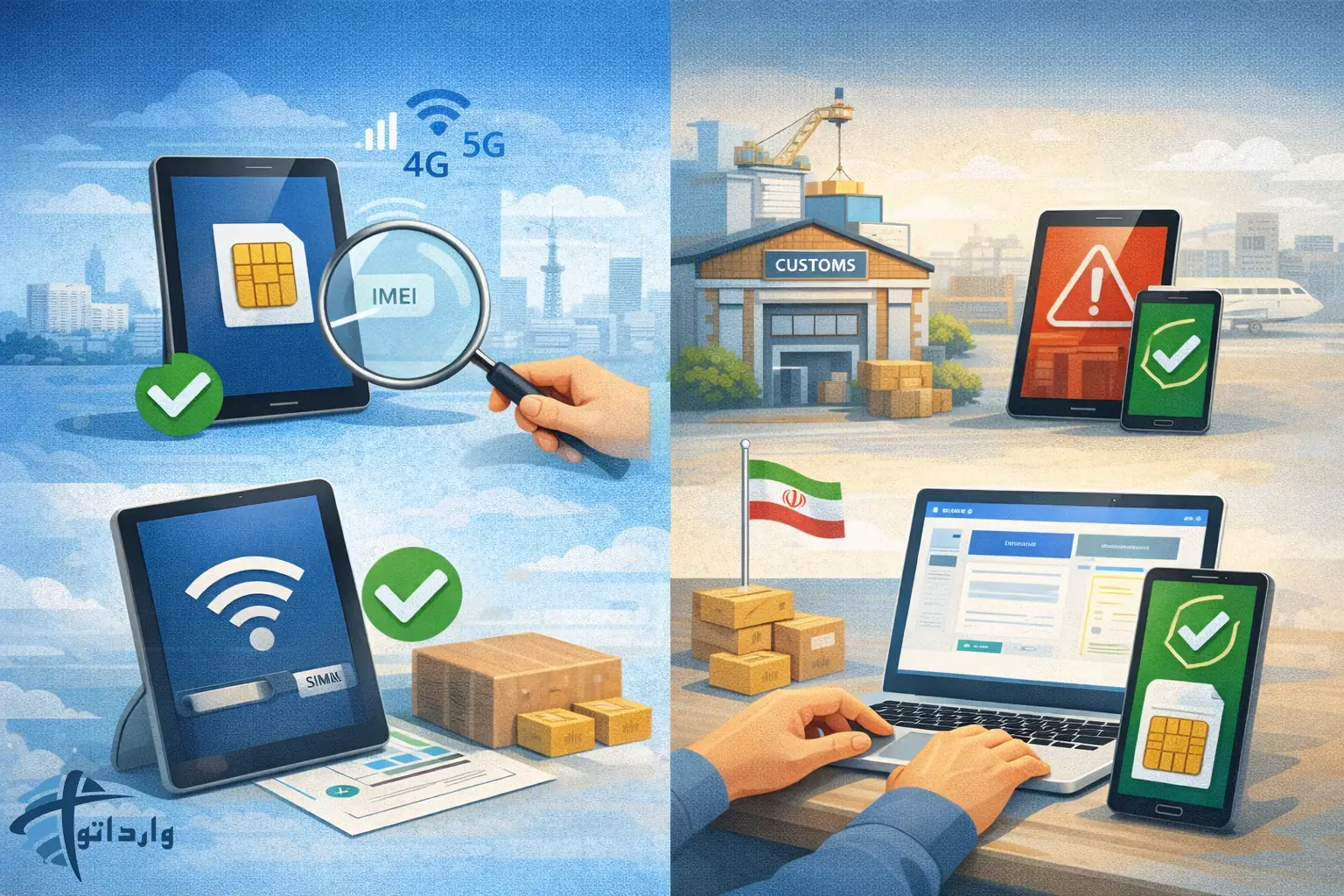 قوانین و مراحل ترخیص لپ تاپ و تبلت از گمرک ایران (ریجستری واستاندارد)