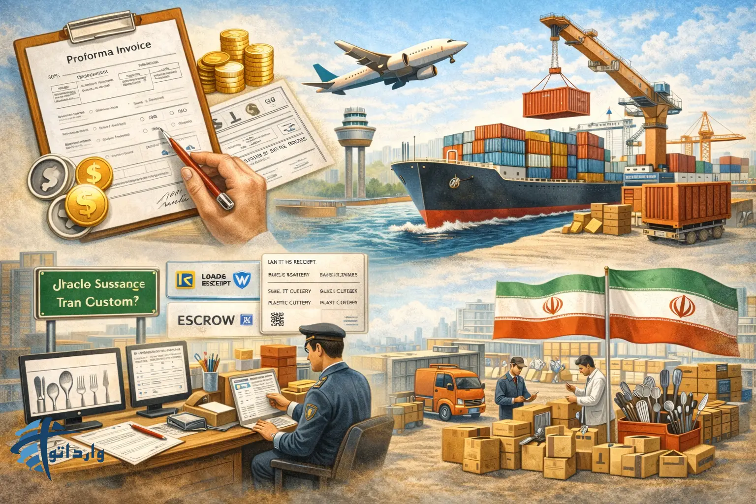 واردات سرویس های قاشق و چنگال و ابزار آشپزی از چین: راهنمای خرید عمده