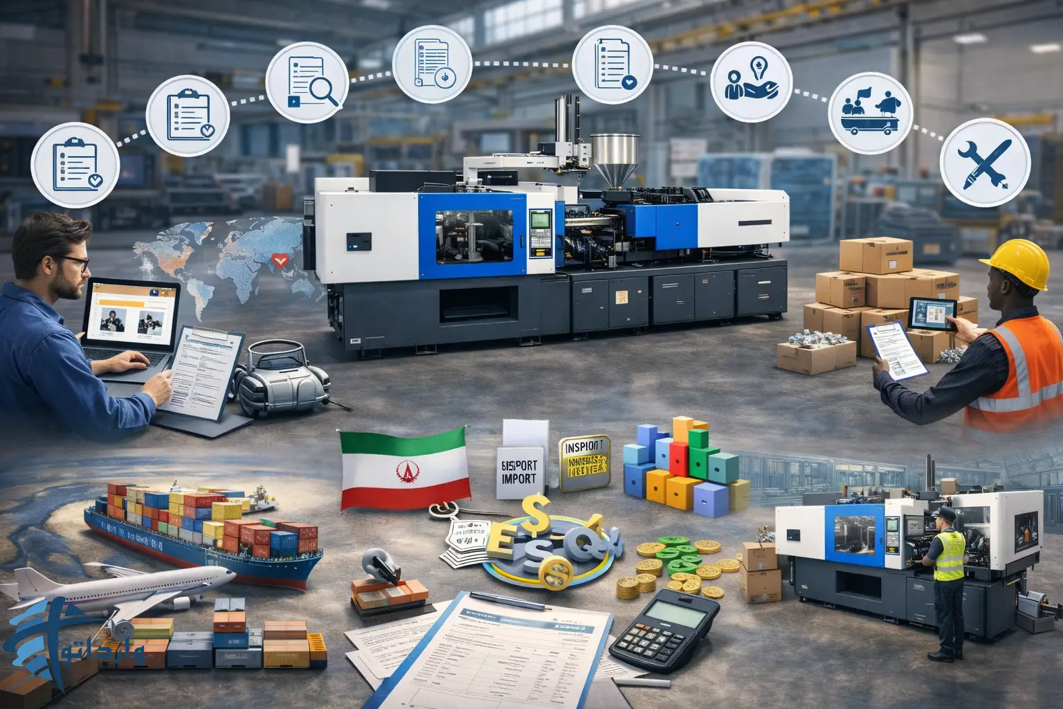 واردات دستگاه های تزریق پلاستیک از چین :راهنمای انتخاب مدل و ظرفیت