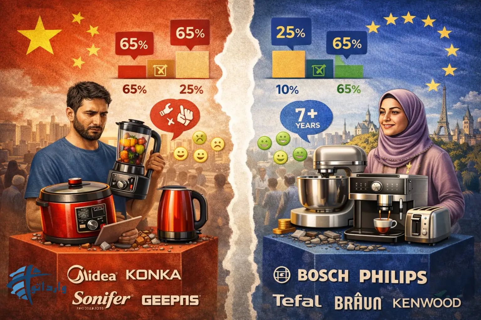 مقایسه قیمت و کیفیت لوازم آشپزخانه چینی درمقابل برند های اروپایی