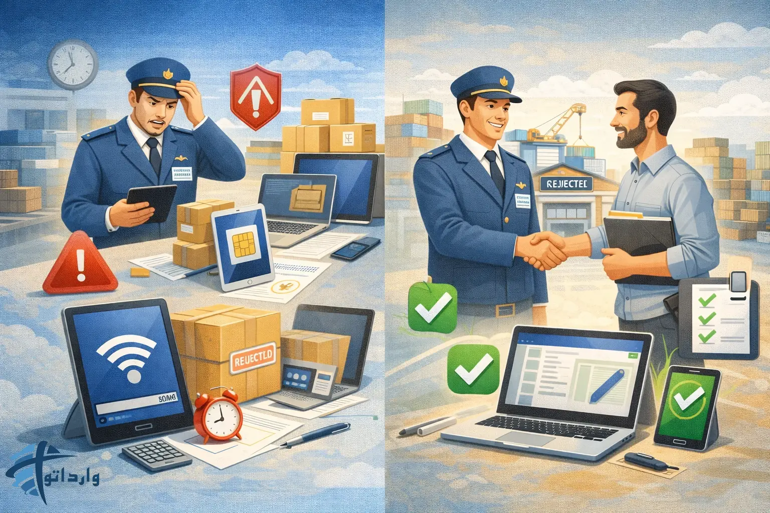 قوانین و مراحل ترخیص لپ تاپ و تبلت از گمرک ایران (ریجستری واستاندارد)