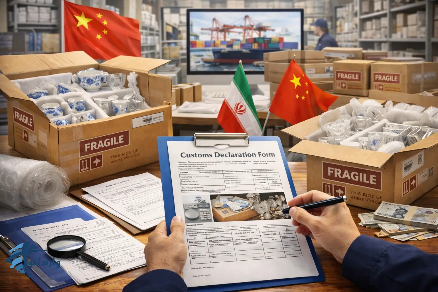 نکات کلیدی درخرید و واردات ظروف چینی و بلور ازچین (حمل و بسته بندی)