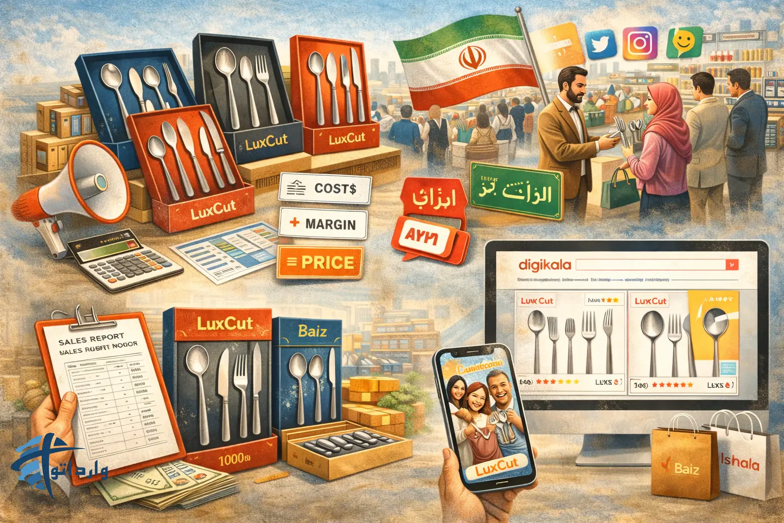 واردات سرویس های قاشق و چنگال و ابزار آشپزی از چین: راهنمای خرید عمده