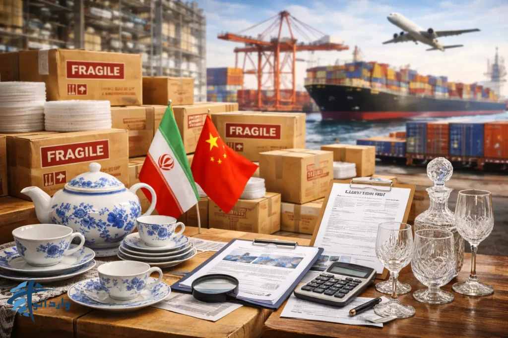 نکات کلیدی درخرید و واردات ظروف چینی و بلور ازچین (حمل و بسته بندی)