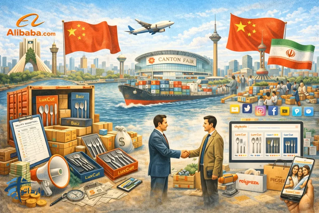 واردات سرویس های قاشق و چنگال و ابزار آشپزی از چین: راهنمای خرید عمده