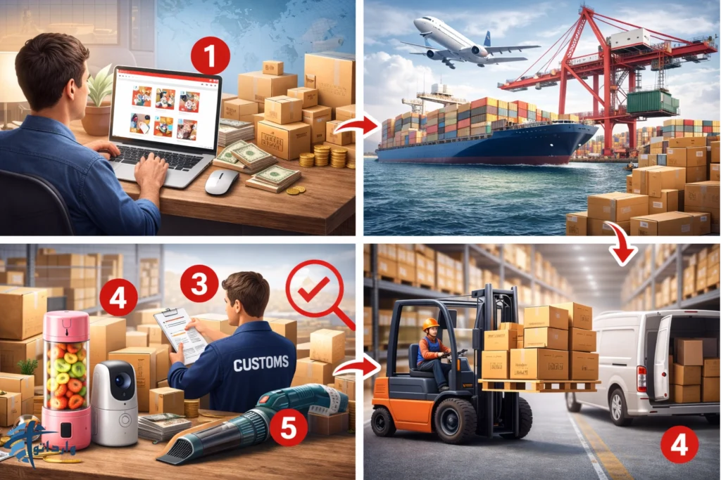 مراحل واردات کالا از علی‌اکسپرس