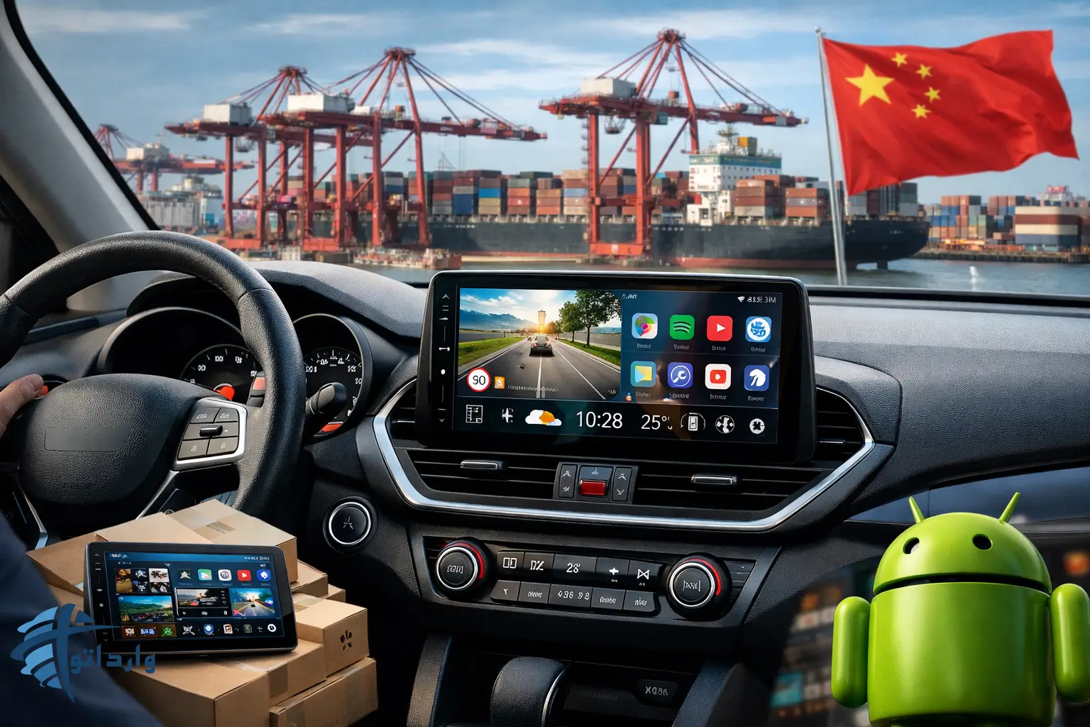 واردات مانیتور اندروید خودرو از چین