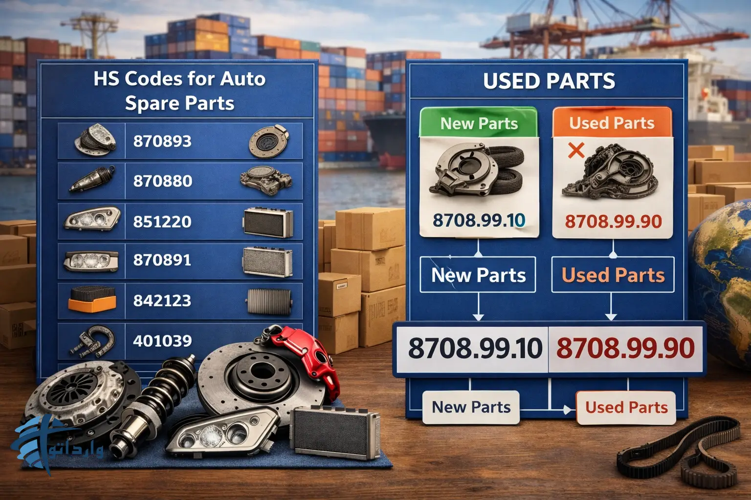 تعرفه گمرکی و Hs code لوازم یدکی خودرو