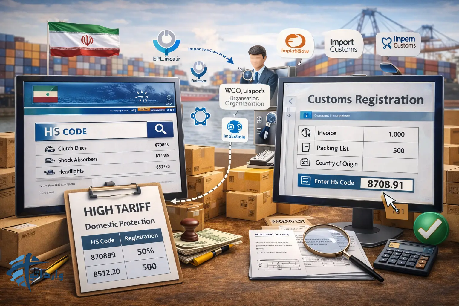 تعرفه گمرکی و Hs code لوازم یدکی خودرو