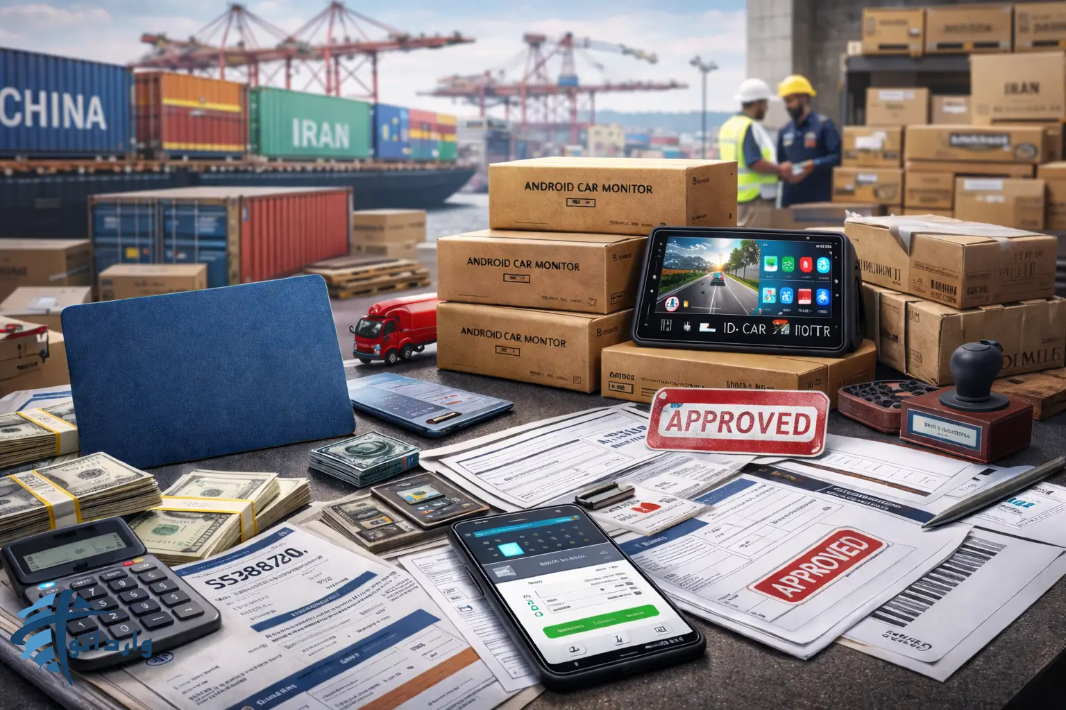 واردات مانیتور اندروید خودرو از چین