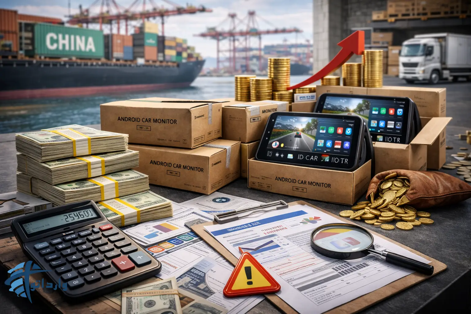 واردات مانیتور اندروید خودرو از چین