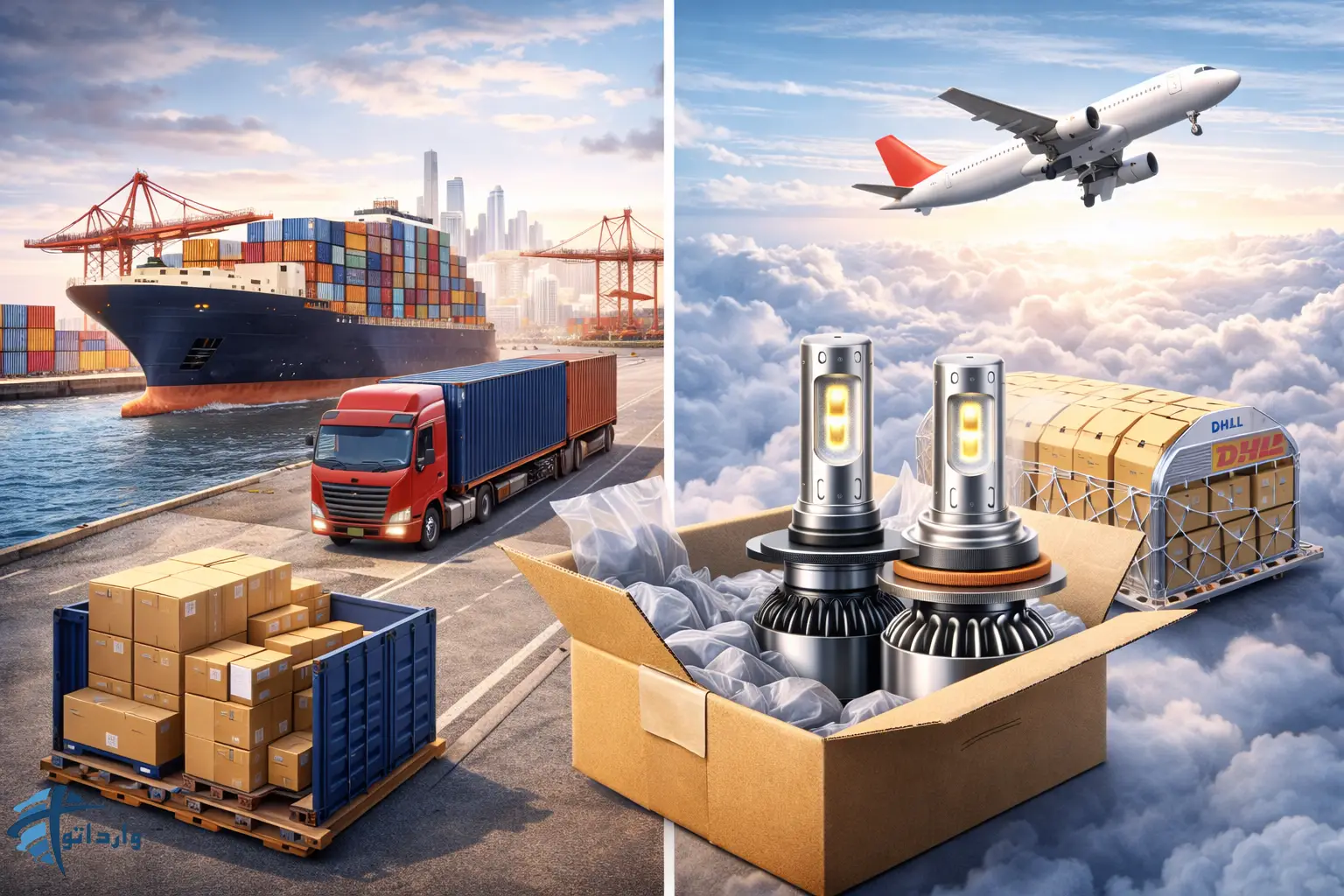 روش‌های حمل هدلایت از چین