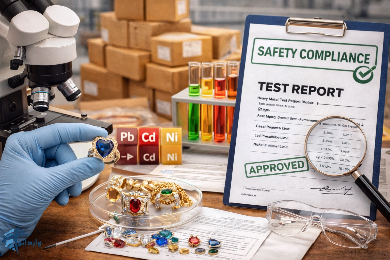 استانداردهای ایمنی و کنترل مواد در واردات زیورآلات