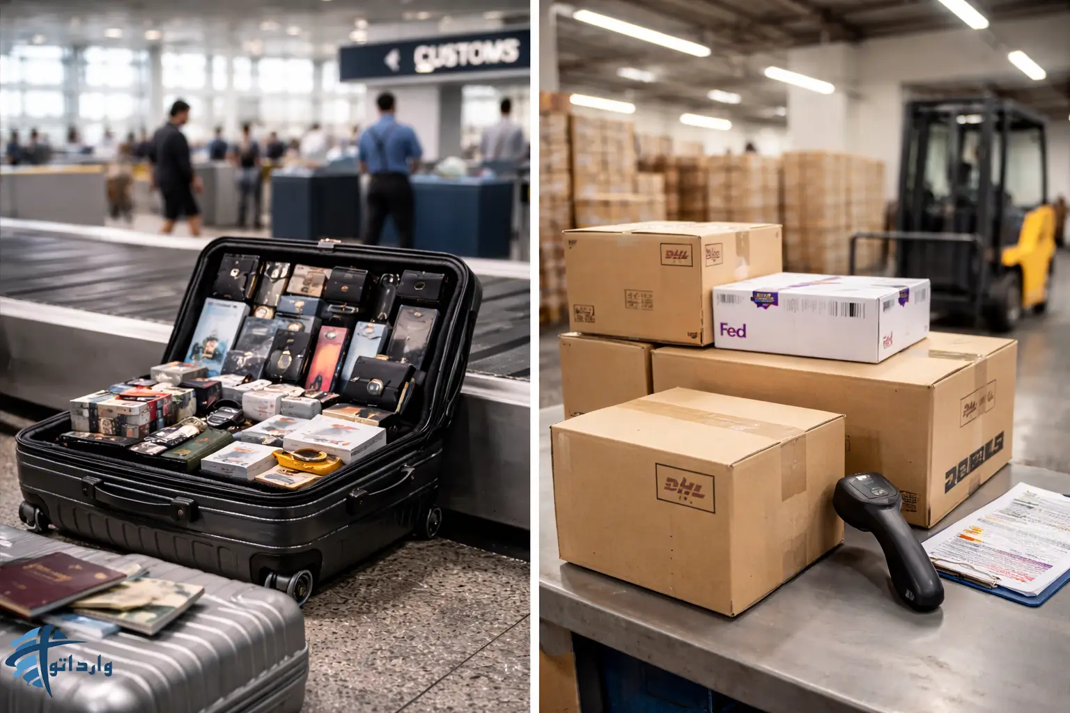 واردات خرد (پستی / فریت) چه تفاوتی با چمدانی دارد؟