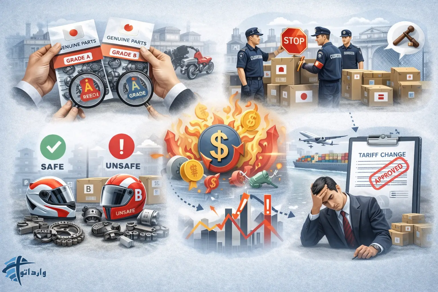ریسک‌های تخصصی واردات قطعات موتور از چین
