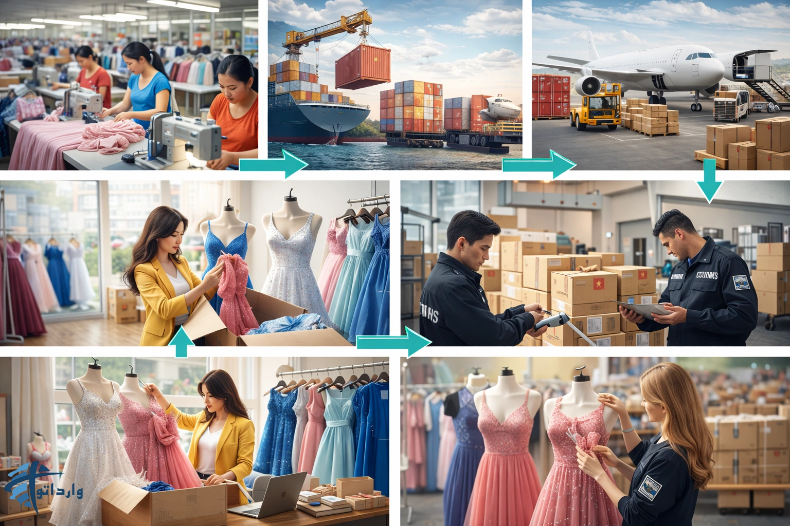 مراحل واردات لباس از چین