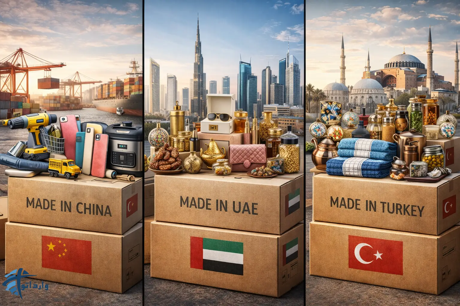 مقایسه واردات از چین با دبی و ترکیه